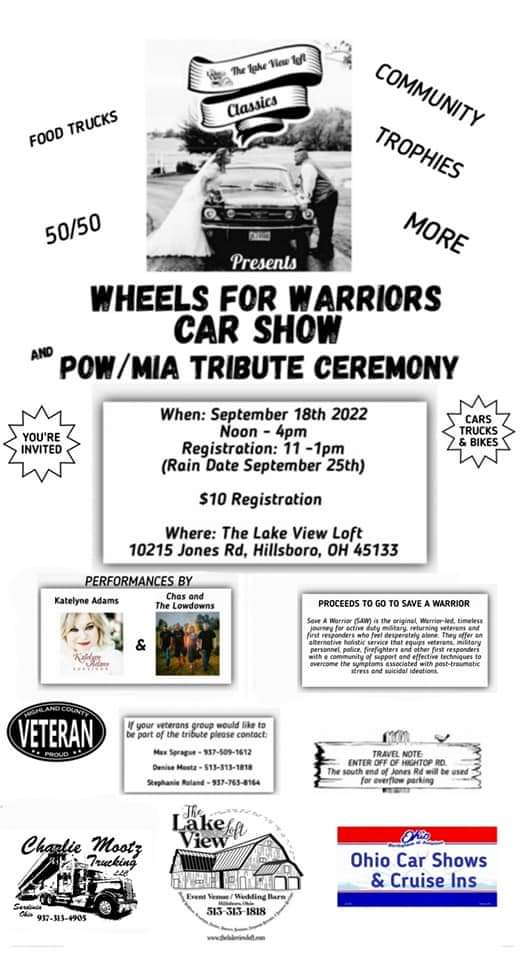 Wheels for Warriors Car Show & POW/MIA Tribute Ceremony