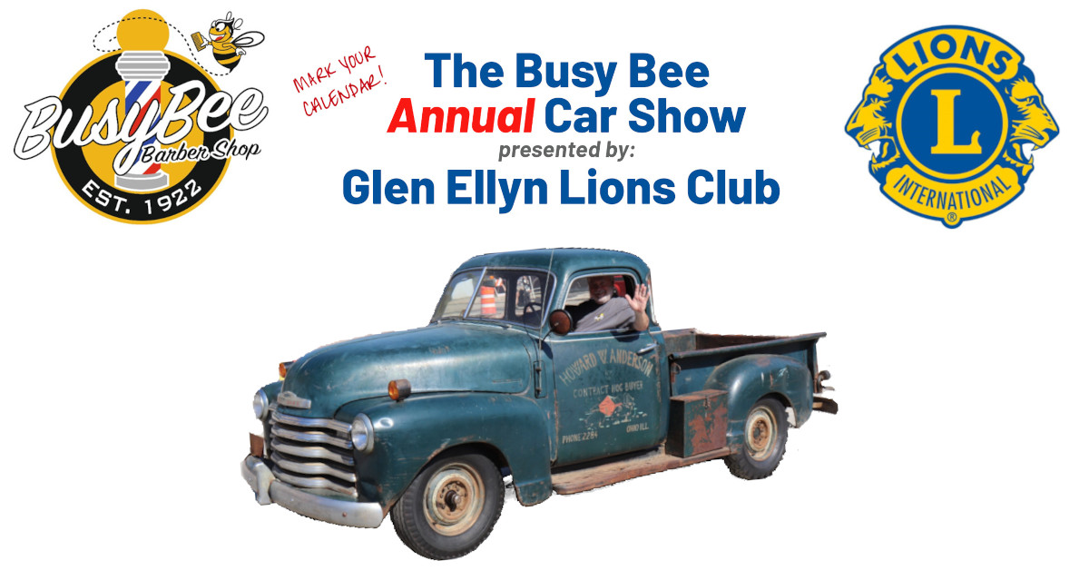 The Busy Bee Annual Car Show presented by Glen Ellyn Lions