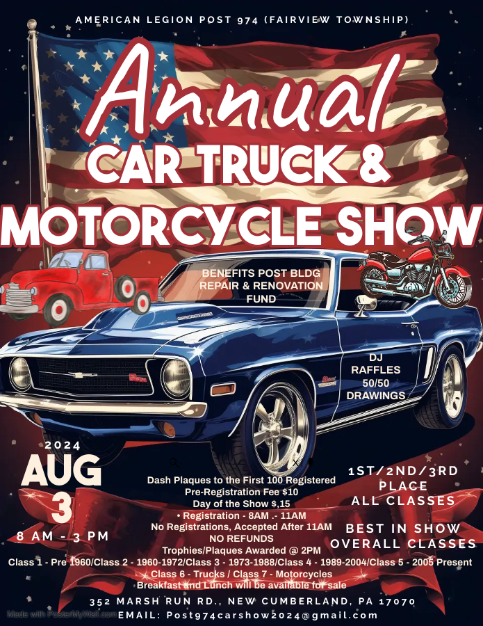 American Legion Post 974 (Fairview Township) Annual Car, Truck
